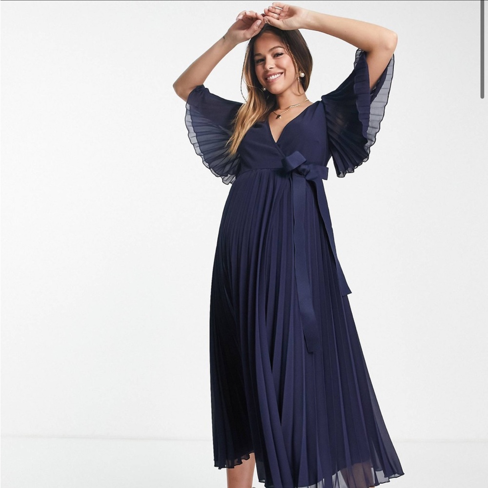 Brand New ASOS Pleated Maternity MIDI Dress